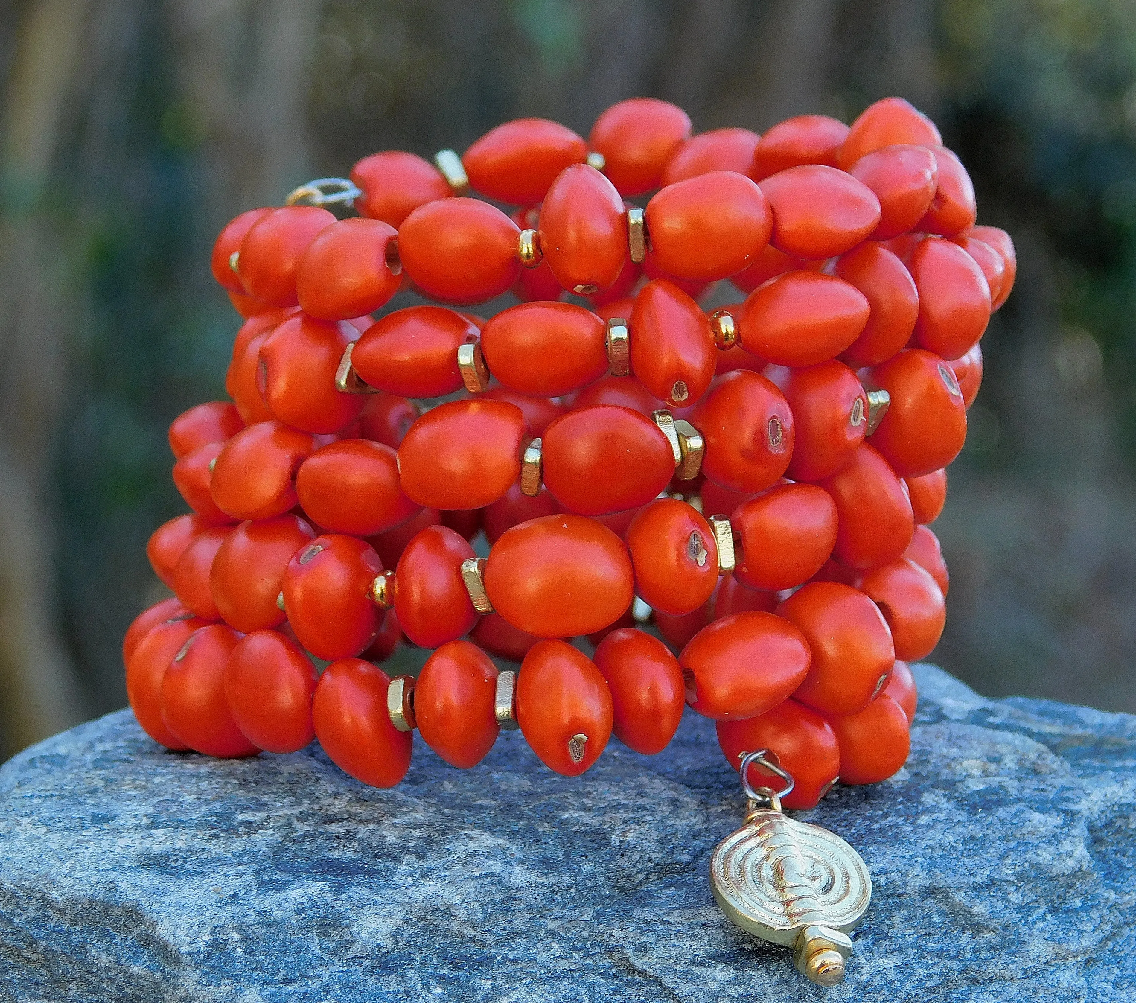 Red Bahay Seed Bangle