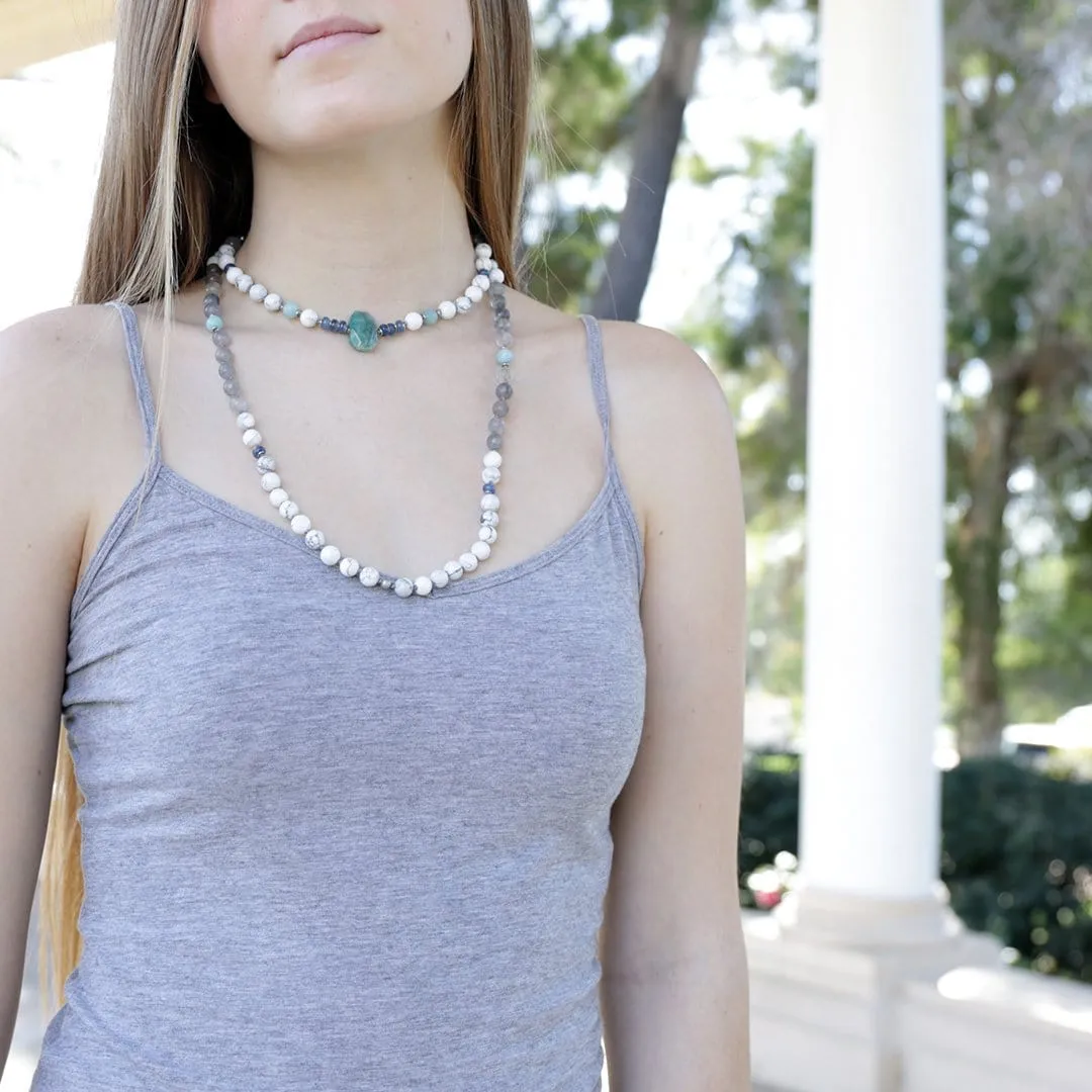 Renewal Gemstones Hand Knotted Mala Necklace