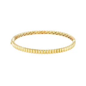 Ribbed Hinged Bangle