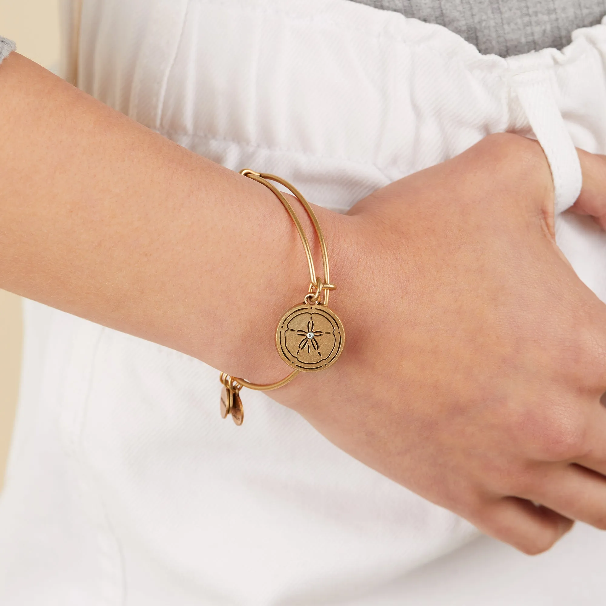 Sand Dollar Charm Bangle