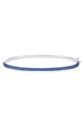 Slim Stackable Blue Sapphire Bangle