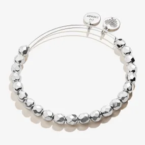 Solstice Beaded Bangle, Platinum