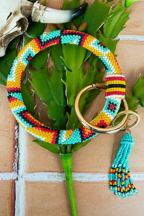 Southwest BEADED BANGLE KEYCHAIN