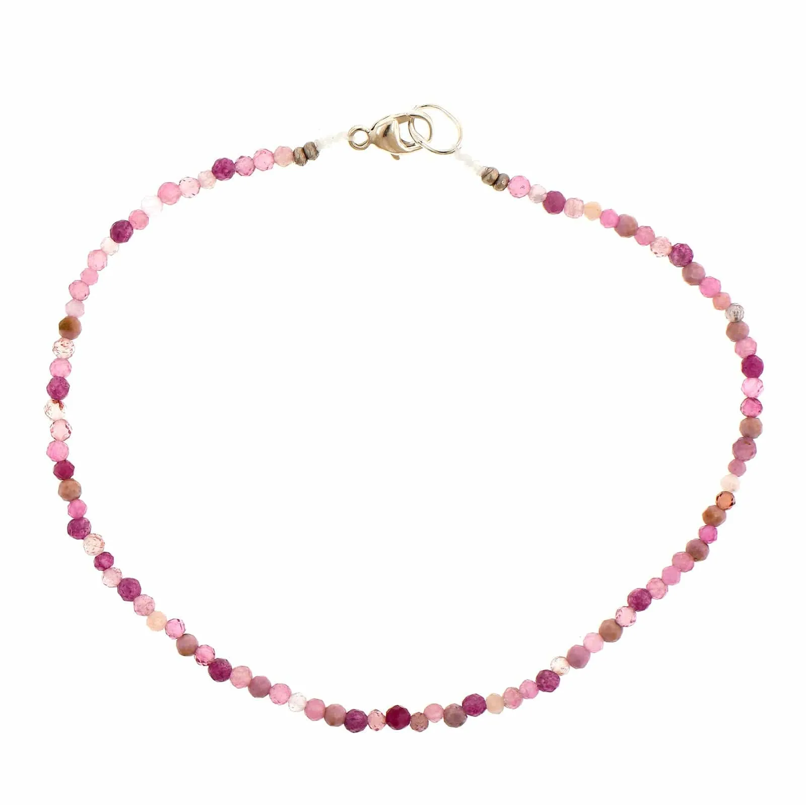 Sterling Silver Multi Gem Beaded Bracelet