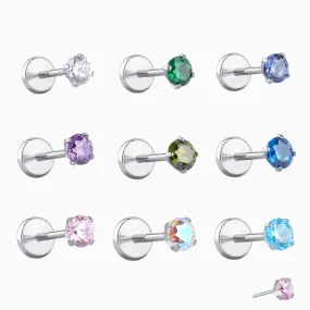 Titanium Gemstones Stud