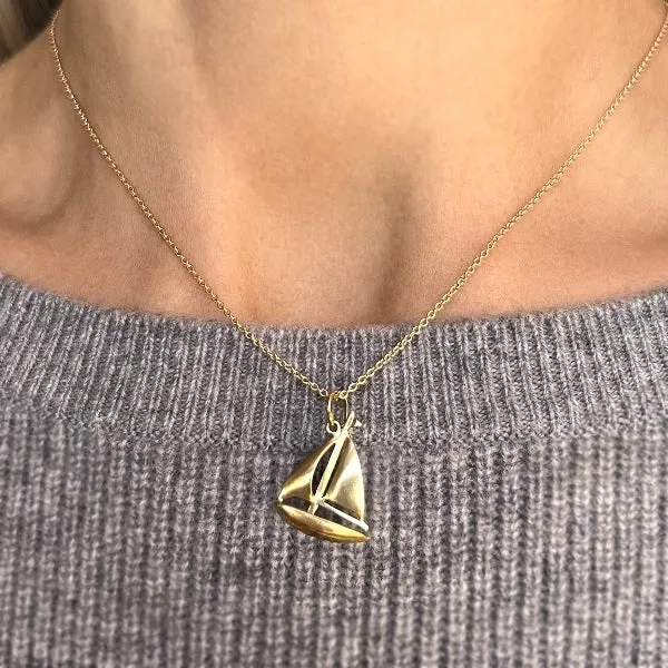 Vintage Sailboat Pendant