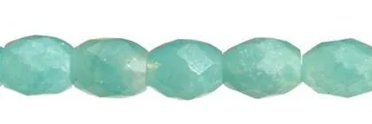 Wholesale Amazonite Bead Barrel Shape Faceted Gemstones 6x8mm