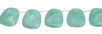 Wholesale Amazonite Bead Ladder Shape Faceted Gemstones 30-40mm