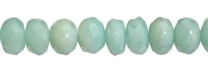 Wholesale Amazonite Bead Roundel Shape Faceted Gemstones 4-14mm