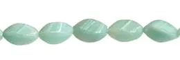 Wholesale Amazonite Bead Twist Shape Gemstones 8x18mm