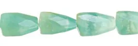 Wholesale Amazonite Bead Wave Ladder Shape Faceted Gemstones 25-30mm