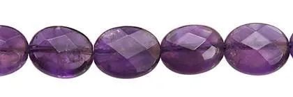 Wholesale Amethyst Bead Oval Shape Faceted Gemstones 8x10mm