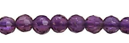 Wholesale Amethyst Bead Round Ball Shape Faceted Gemstones 3mm