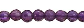 Wholesale Amethyst Bead Round Ball Shape Faceted Gemstones 3mm