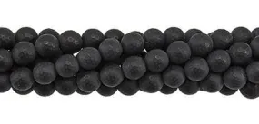 Wholesale Black Agate Bead Ball Round Shape Faceted Matt Gemstones 4-14mm