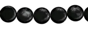 Wholesale Black Agate Bead Coin Shape Gemstones 6-20mm