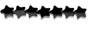 Wholesale Black Color Agate Bead Flat Star Shape Gemstones 6mm