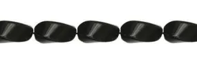 Wholesale Black Color Agate Bead Twist Shape Gemstones 8x16mm