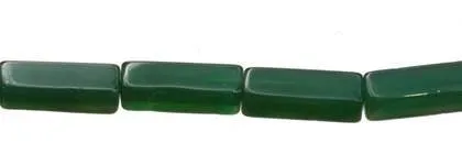 Wholesale Green Jade Color Agate Bead Rectangle Square Shape Gemstones 4x13mm