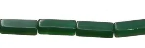 Wholesale Green Jade Color Agate Bead Rectangle Square Shape Gemstones 4x13mm