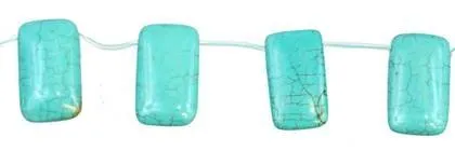 Wholesale Light Blue Turquoise Color Rectangle Shape Gemstones 30-50mm