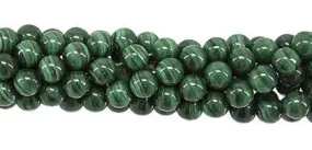 Wholesale Malachite Green Color Bead Ball Round Shape Gemstones 4-8mm