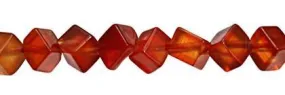 Wholesale Red Agate Natural Color Cube Square Dice Shape Gemstones 4mm