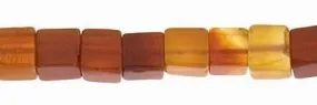 Wholesale Red Agate Natural Color Cube Square Shape Gemstones 4mm