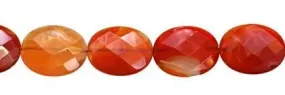 Wholesale Red Agate Natural Color Oval Shape Faceted Gemstones 9-25mm