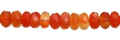 Wholesale Red Agate Natural Color Roundel Shape Faceted Gemstones 4-14mm