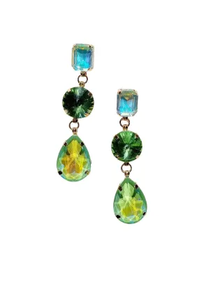 ZODA CARMINIA GEM EARRING GREEN